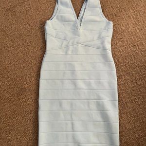 BEBE Blue Midi Bandage Body Con Dress
